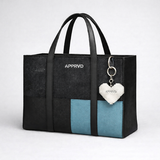 APPRVD DENIM LEATHER TOTE BAG